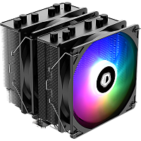 Кулер для процессора/ CPU Cooler ID-COOLING SE-55 ARGB (250W, 4-pin PWM, 153mm, Al/Cu, 6x6mm, ARGB, 2x120mm, 68.2CFM, 35.2dBA, 1500RPM, S: 1700/1200/115X, AM5/AM4, Black)