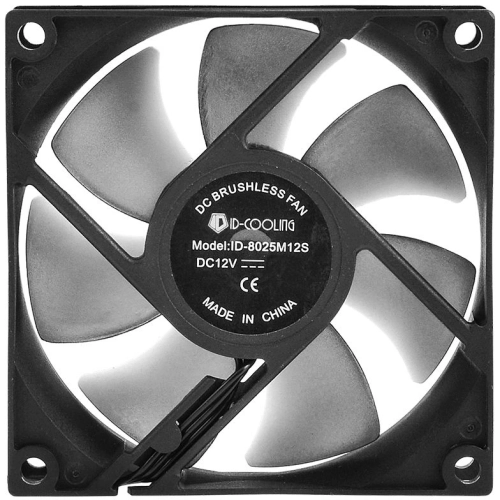 Вентилятор для корпуса ID-Cooling NO-8025-SD 80х80x25 черный 3-pin 21дБ Ret фото 2