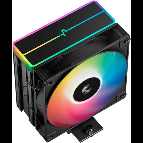 Кулер для процессора DEEPCOOL AG400 BK ARGB V2 LGA1851/1700/1200/115X/AM5/AM4 (18шт/кор, TDP 220W, PWM, ARGB Fan 120mm, 4 тепл. трубки, черный) RET фото 3