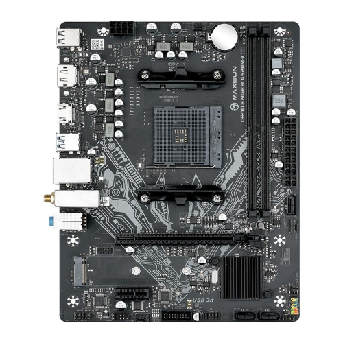 Материнская плата Maxsun MS-Challenger A520M-K WIFI B550, AM4, 2*DDR4, 1*PCIEx16, 1*PCIEx1, 2*M.2, 4*USB3.2Gen1, 6*USB2.0, 3*SATA3.0, 1G, VGA, HDMI, M-ATX, RTL (6940709661178)