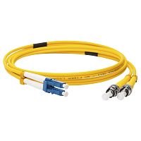 Патч-корд оптический LANMASTER, LSZH, дуплексный, ST/ UPC-LC/ UPC, SM OS2, 1 м (LAN-2ST-2LC/SU-1.0)