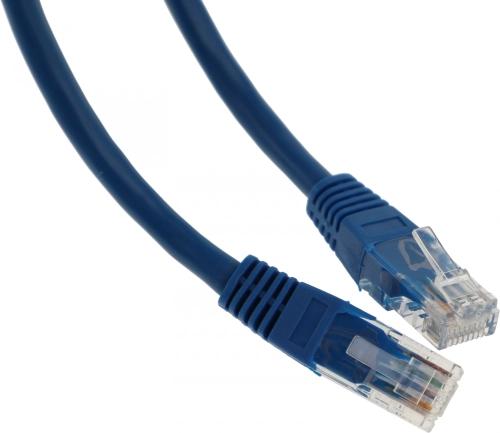 Патч-корд UTP Cablexpert PP6U-0.5M/B кат.6, 0.5м, литой, многожильный (синий)