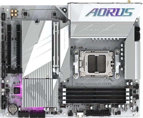 Материнская плата Gigabyte B650E A ELITE X ICE Socket AM5 AMD B650 4xDDR5 ATX AC`97 8ch(7.1) 2.5Gg RAID+HDMI (B650E AORUS ELITE X AX ICE)