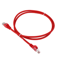 Патч-корд RJ45 - RJ45, 4 пары, UTP, категория 6, 0.3 м, красный, LSZH, LANMASTER LAN-PC45/U6-0.3-RD