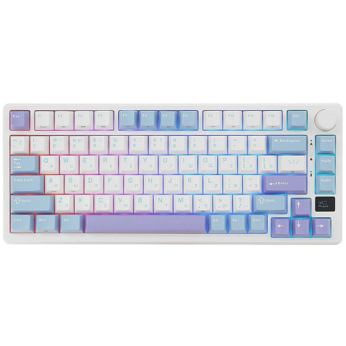 Клавиатура Royal Kludge RK-M75 Taro milk USB/ 2.4 GHz/ Bluetоoth, RGB, Hot Swap, Brown switch (RK-M75 TARO MILK (BROWN SWITCH))