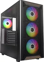Корпус Montech XR Wood черный без БП ATX 3x120mm 2xUSB3.0 audio bott PSU (XR WOOD BLACK)