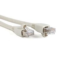 Кабельная сборка Hyperline PC-LPM-STP-RJ45-RJ45-C6a-1M-LSZH-GY Патч-корд F/ UTP, экранированный, Cat.6a (100% Fluke Component Tested), LSZH, 1м, серый