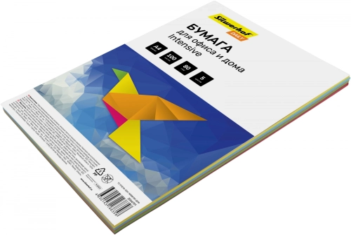 Бумага Silwerhof DAILY A4/ 80г/ м2/ 100л./ радуга интенсив (5цветов) (2066191) (2066191#MLN)