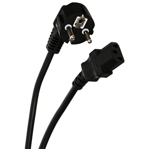 Кабель/ Кабель компьютер --] розетка 220V ( угловая Евровилка) [VDE] 3G*1mm2 VCOM [CE021-CU1.0-1.8] , 1,8 м (CE021-CU1.0-1.8M)