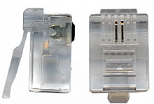 Коннектор RJ12 д/ кабеля 2-ух контактный, 100 шт. (TWT-PL12-6P2C/ 100) (TWT-PL12-6P2C/100)