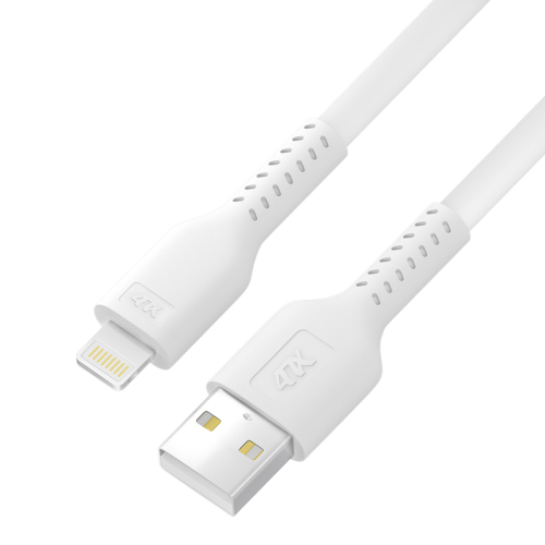 4PH Кабель 1.0m USB AM/ Lightning - поддержка всех iOS, MFi, белый, 4PH-R90072
