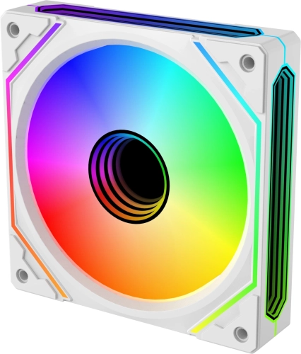 Вентилятор для корпуса Bloody BD-CF120ARGB5 LCD ARGB 120х120x25 белый 4-pin 26дБ (BD-CF120ARGB5-WH) Ret фото 3