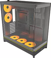 Корпус Montech HS02 PRO черный без БП ATX 4x140mm 2xUSB3.0 audio bott PSU (HS02 PRO BLACK)