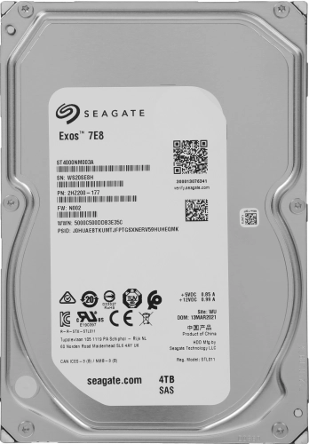 Жесткий диск/ HDD Seagate SAS 4Tb Enterprise 7200 512n 12Gb/s 256Mb (ST4000NM003A)