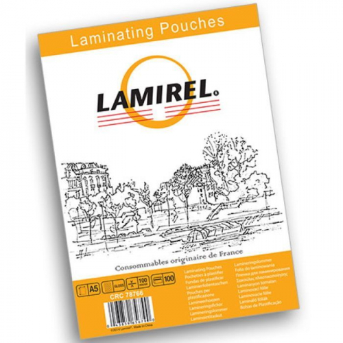 Пленка для ламинирования Lamirel пакетная, горячее ламинирование, глянцевая А5, 100 мкм, 100 шт. (LA-7876601)