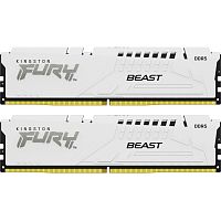 Модуль памяти Kingston 32GB (2x16GB) DDR5 6000MT/ s CL36 FURY Beast White EXPO Non-ECC Unbuffered DIMM (Kit of 2) 1RX8 36-44-44 1.35V 288-pin 16Gbit (KF560C36BWE2K2-32)