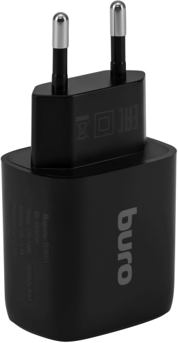Сетевое зар./ устр. Buro BUWH1 15.5W 3.1A 2xUSB универсальное черный (BUWH15S200BK) фото 3