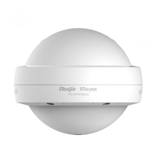 Ruijie Reyee AX1800 Dual Band Outdoor Wi-Fi6 Access Point, IP68 waterproof, 1201Mbps at 5GHz + 574Mbps at 2.4GHz, 2 10/100/1000base-t Ethernet uplink port, Internal omnidirectional antennas,support 8 (RG-RAP6262(G))