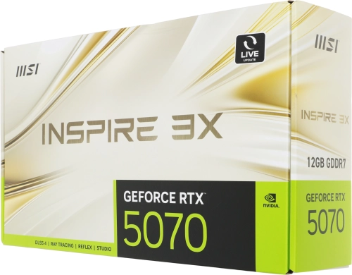 Видеокарта MSI PCI-E 5.0 RTX 5070 12G INSPIRE 3X NVIDIA GeForce RTX 5070 12Gb 192bit GDDR7 2512/28000 HDMIx1 DPx3 HDCP Ret фото 9