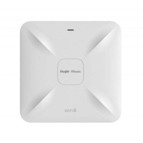 Ruijie Reyee AX1800 Wi-Fi 6 dual-band Gigabit ceiling mount AP, dual Gigabit LAN uplink ports, built-in antennas, dual-band 2.4GHz/5GHz, 802.11ax, 802.11ac wave2/wave1, up to 1775Mbps access rate per (RG-RAP2260(G))