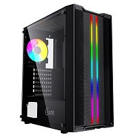 Powercase CMIEB-F4S Корпус Mistral Evo, Tempered Glass, 1x 120mm PWM ARGB fan + ARGB Strip + 3x 120mm PWM non LED fan, чёрный, ATX (CMIEB-F4S)
