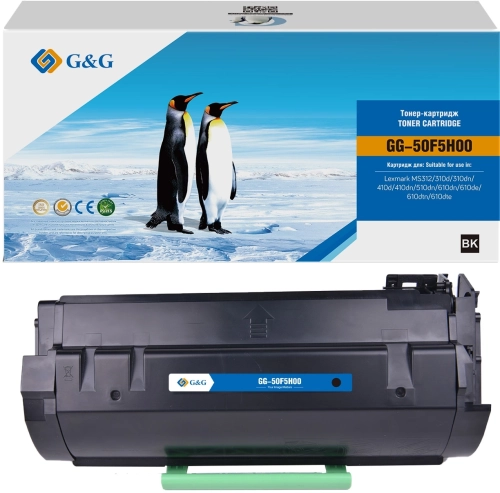 Картридж лазерный G&G GG-50F5H00 50F5H00 черный (5000стр.) для Lexmark MS312/ 310d/ 310dn/ 410d/ 410dn/ 510dn/ 610dn/ 610de/ 610dtn/ 610dte