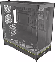 Корпус Montech HS02 черный без БП ATX 4x140mm 2xUSB3.0 1xUSB3.1 audio bott PSU (HS02 BLACK)
