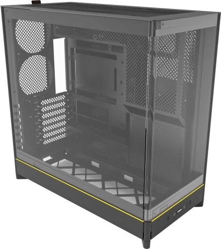 Корпус Montech HS02 черный без БП ATX 4x140mm 2xUSB3.0 1xUSB3.1 audio bott PSU (HS02 BLACK)