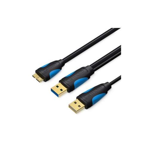 Кабель Vention USB 3.0 AM/micro B, USB 2.0 AM - 1м (VAS-A62-B100)