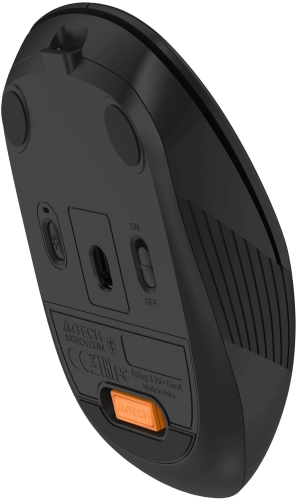 Мышь A4Tech Fstyler FB10CS черный оптическая (2000dpi) silent беспроводная BT/ Radio USB (4but) (FB10CS USB STONE BLACK) фото 10