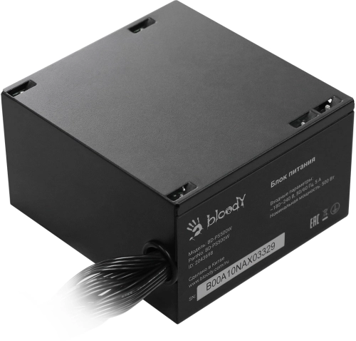 Блок питания Bloody ATX 500W BD-PS500W 80 PLUS WHITE (20+4pin) APFC 120mm fan 6xSATA RTL фото 7