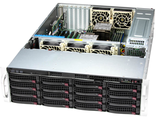 Supermicro SuperStorage 3U Server 631E-E1CR16H 2x6448Y/ 4x64Gb/ 1x7450 PRO 480GB NVMe M.2 (SSG-631E-E1CR16H.)