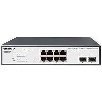 ORIGO Настраиваемый L2 PoE-коммутатор 8x1000Base-T PoE, 2x1000Base-X SFP, PoE-бюджет 120 Вт, комплект для установки в 19" стойку (OS2410P/120W/A1A)
