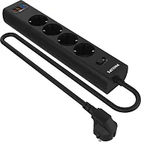 Сетевой фильтр Philips CHP8246BA/ 51 2м (4 розетки) черный (коробка) (CHP8246BA/51)