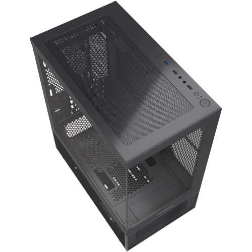 Powercase Vision Micro M2, Tempered Glass, чёрный, mATX (CVMBM2-L0) фото 3