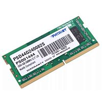 Модуль памяти Patriot DDR4 4GB PC-19200 2400MHz SO-DIMM CL17 1.2V (PSD44G240082S)
