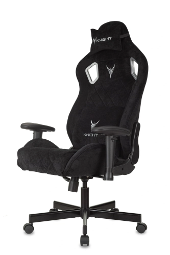 Кресло игровое Knight Outrider черный Light-20 с подголов. крестов. металл (KNIGHT OUTRIDER LTD) фото 4