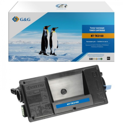Картридж лазерный G&G NT-TK3160 черный 12500 страниц для Kyocera ECOSYS P3045dn/P3050dn/P3055dn/P3060dn