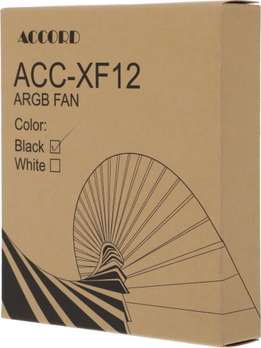 Вентилятор для корпуса Accord ACC-XF12 ARGB 120х120x25 черный 3-pin 20дБ (ACC-XF12 ARGB BLACK) brown box фото 6