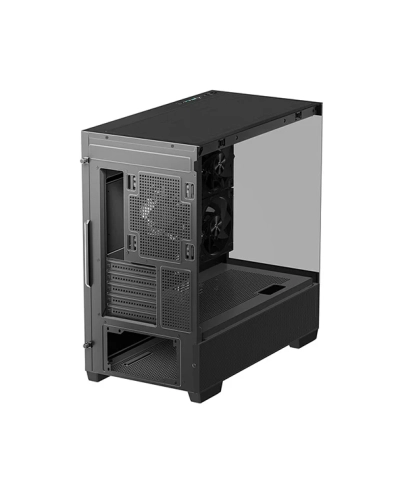 корпус Deepcool CG380 3F без БП, боковое окно (панорама), 3x120mm ARGB PWM вентилятора, черный, mATX фото 3