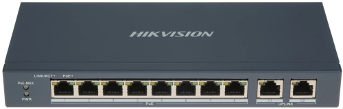 Коммутатор Hikvision DS-3E0310P-E/M(B) 8x100Мбит/с 1x1Гбит/с 8PoE+ 60W неуправляемый