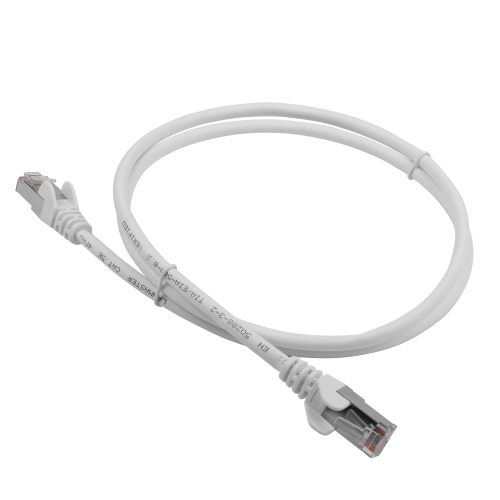 Патч-корд RJ45 - RJ45, 4 пары, FTP, категория 5е, 3 м, белый, LANMASTER LAN-S45-45-3.0-WH