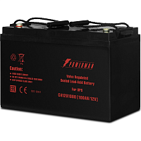 Батарея POWERMAN Battery CA121000, напряжение 12В, емкость 100Ач, макс. ток разряда 800А, макс. ток заряда 30А, свинцово-кислотная типа AGM, ти? (POWERMAN BATTERY 12V/100AH)