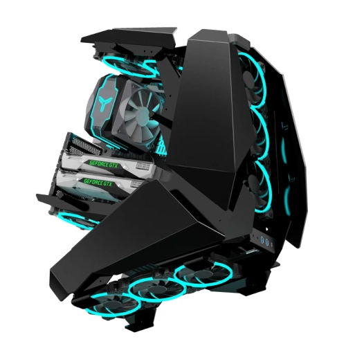 Корпус без блока питания/ Case JONSBO MOD-5, Full-Tower, TG, no fans, 2xUSB-A 3.0 + 1xUSB-C 3.2, ATX, mATX, mITX Black (MOD-5 BLACK) фото 10