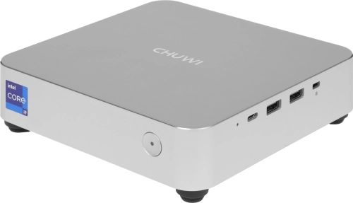 Компьютер Мини Chuwi AuBox Core i9 13900HK (2.6) 16Gb SSD512Gb Iris Xe Windows 11 Pro 2x2.5GbitEth WiFi BT 120W серебристый/ черный (2086454) (2086454#MLN)