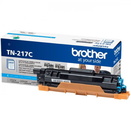 Картридж Brother TN217C голубой 2 300 страниц для HLL3230CDWR1/ DCPL3550CDWR1/ MFCL3770CDWR1