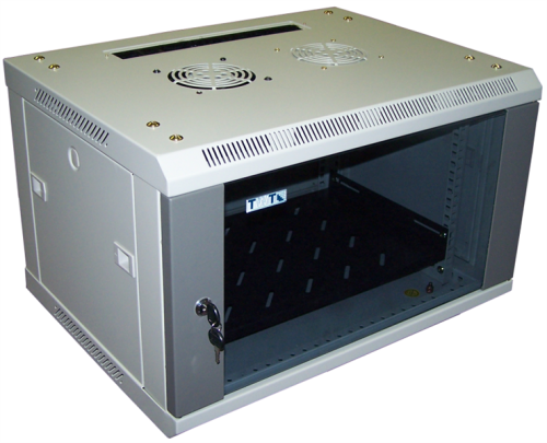 Шкаф настенный 2, 18U 600x450, стеклянная дверь (TWT-CBW2-18U-6X4)