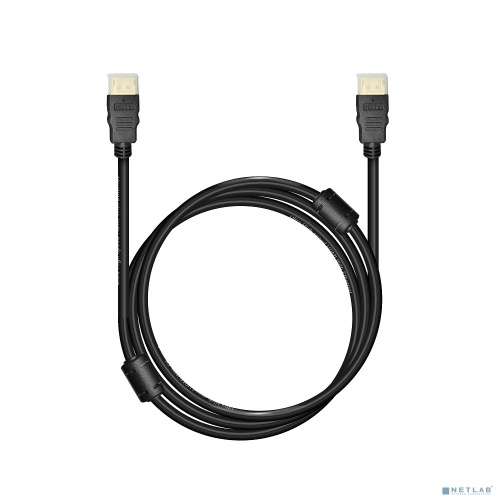 Bion Кабель HDMI v2.1, 19M/ 19M, 3D, 8K UHD, экран, ферритовые кольца, 1м, черный [BXP-HDMI21-010]