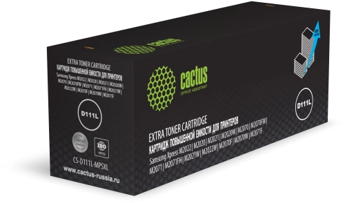 Картридж лазерный Cactus CS-D111L-MPSXL MLT-D111L черный (5000стр.) для Samsung Xpress M2022/M2020/M2021/M2020W/M2070/M2070FW/M2071/M2071FH/M2021W/M2022W/M2070F/M2070W/M2071F