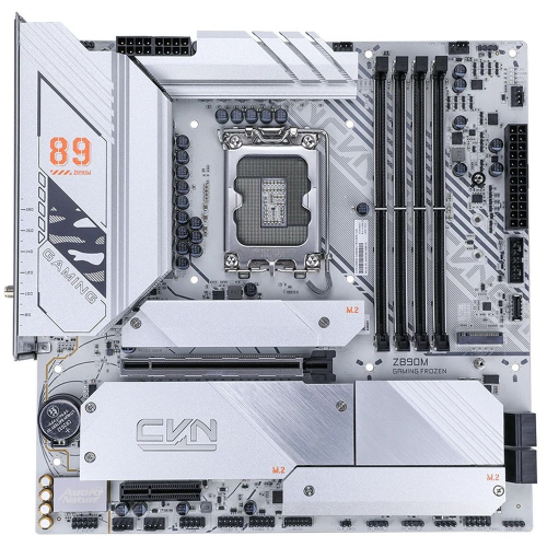 Материнская плата Colorful CVN Z890M GAMING FROZEN V20 Z890, LGA1851, 4*DDR5, 1*PCIEx16, 1*PCIEx4, 5*M.2, 3*TypeC, 2*USB3.2Gen2, 6*USB3.2Gen1, 4*USB2.0, 4*SATA3.0, 2.5G, DP, HDMI, M-ATX, RTL